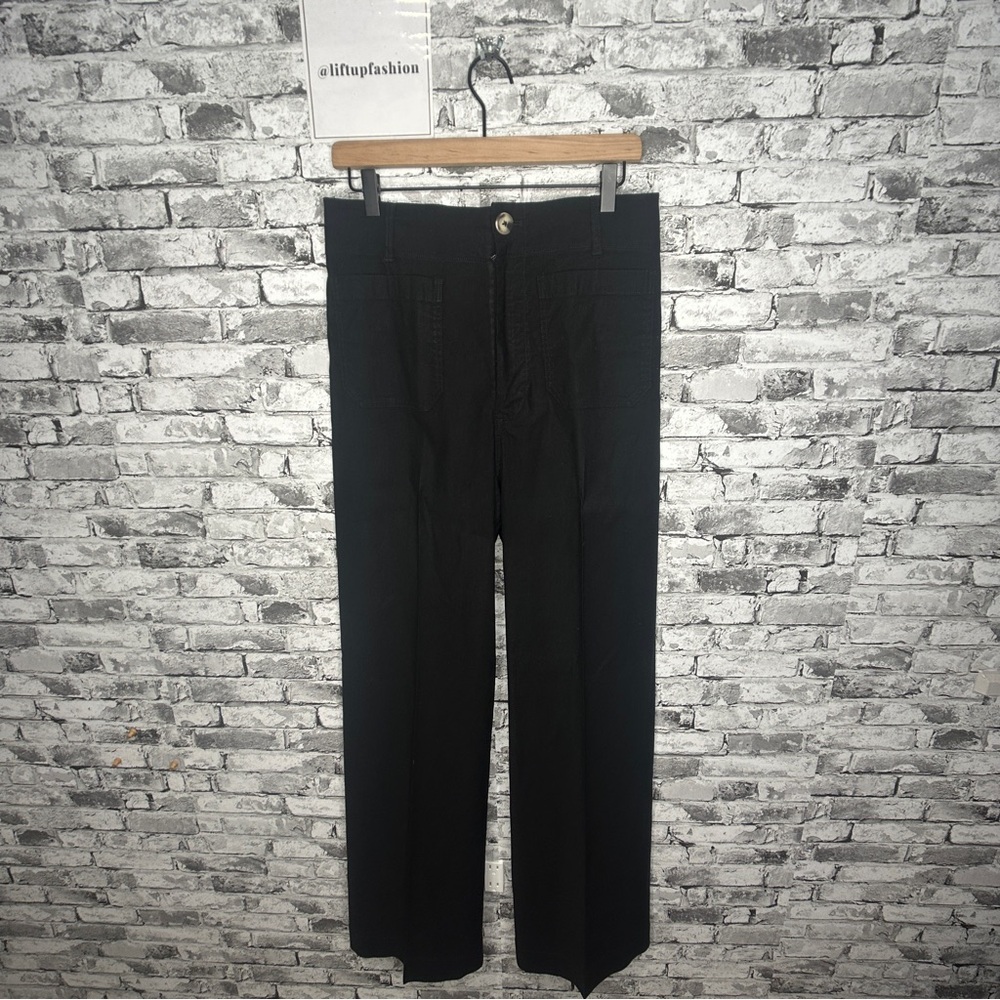 EUC Maeve by Anthropology “The Colette” Black Straight Leg Pants Sz 30 T